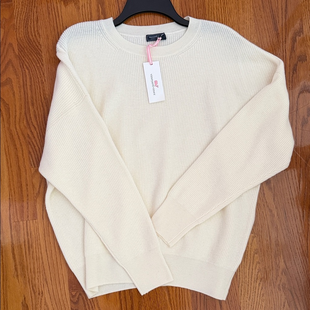 Vineyard Vines Cream Crew Neck Sweater